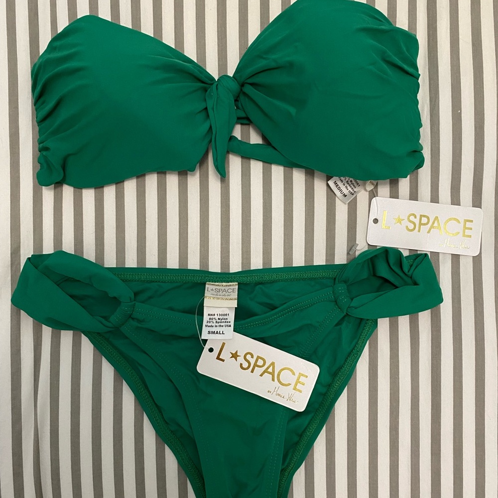 L*Space green bikini